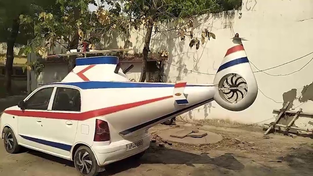 प्रतापगढ़ में हेलीकॉप्टर जैसी दिखने वाली कार जब्त