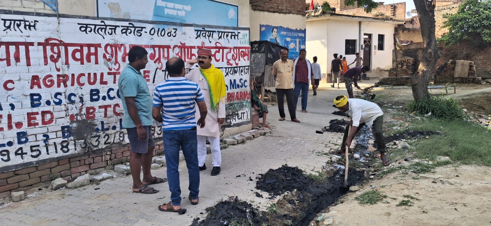 कुंडा नगर पंचायत अध्यक्ष प्रतिनिधि शिवकुमार तिवारी "भगवन" ने किया विकास कार्यों का निरीक्षण
